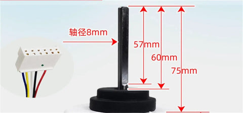 Replacement Brushless DC Motor For Air Conditioner Inverter Fan System Model WZDK30-38G-1 with dimensions and wiring details.
