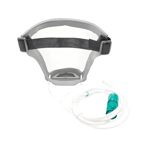 Hydrogen Face Mask Inhaler Kit With H2 Gas Generator, adjustable headband, clear PC material mask with tube attachment