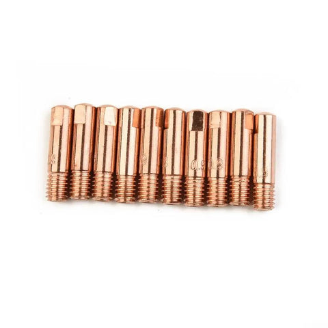 Pro-Grade 0.9mm MIG Welding Nozzles M6 Fit MB-15AK Torch Pack Of 12 Brass Tips for outdoor metalworking and fabrication jobs