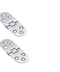Two Pack Folding Table Hinges And Cabinet Door Hinges Zinc Alloy 78 By 30 mm Silver Built To Last No Fuss Install Diy Home Upgrade Kit For Smooth Quiet Operation showing two silver hinges