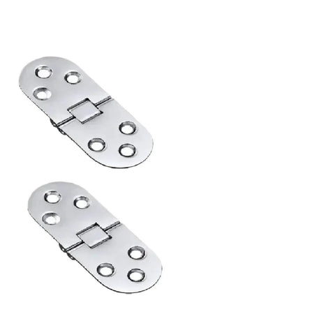 Two Pack Folding Table Hinges And Cabinet Door Hinges Zinc Alloy 78 By 30 mm Silver Built To Last No Fuss Install Diy Home Upgrade Kit For Smooth Quiet Operation showing two silver hinges