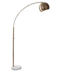Arc Floor Lamp With Marble Base And Antique Brass Finish 3 Way Dimming For Your Living Room And Bedroom Go To Modern Minimalist Lighting