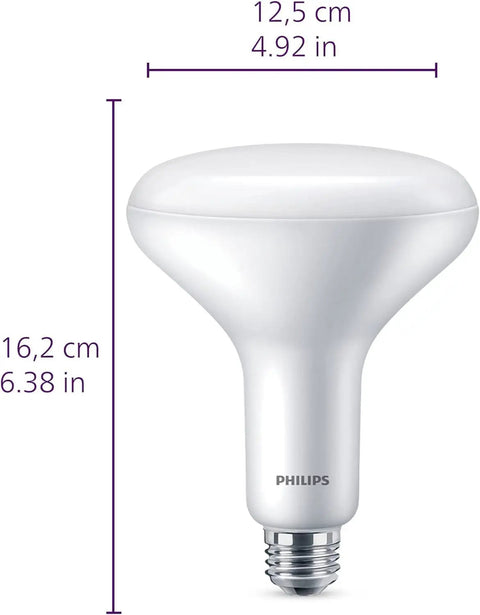LED BR30 Dimmable Light Bulbs 4 Pack 2200K Ultra Definition Cozy Warm White 650 Lumens 7.5W Equal 65W Frosted Flicker Free Eye Comfort True Color Rendering CRI95 with dimensions shown