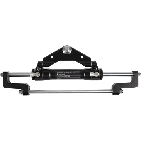 300HP Front Mount Hydraulic Outboard Steering Cylinder with Two Way Lock Valve, aluminum alloy, for boats up to 300HP