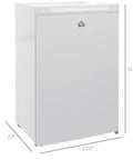 Roomy 3 Cubic Foot Upright Freezer With Reversible Door And Hassle Free Adjustable Thermostat In Clean White, dimensions 21.5x22x32.7in.