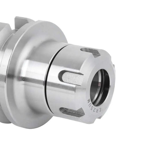 ER25 70 Collet Chuck Tool Holder For CNC Lathe And Milling Machines, Alloy Steel 40Cr, close-up of the chuck end