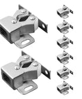 8 Pack Ball Latch Double Roller Door Catch Set For Cabinets And Closets, heavy duty steel, easy install, product image