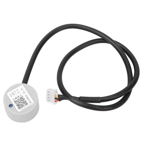 Compact ultrasonic liquid level sensor with cable, non-contact sensing, UART serial port, 3.3 to 12V power, diverse setups supported.