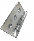 Beefy Stainless Steel Gate Hinges For Doors And Cabinets 100x100 Mm Hardware Connector Durable One Piece Mounting Hardware For Heavy Doors And Cabinets With Smooth Operation And Corrosion Resistant Finish, angled view