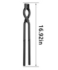 Hardcore Blacksmith Tongs Set 17 Inch Carbon Steel Forging Tongs with 16.92 inch measurement detail