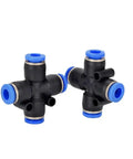 Top Shelf Pneumatic Push To Connect Fittings Kit featuring 62 Pieces Of 6mm OD Air Tube Pipe Connectors For Quick And Easy Tool Free Installation With Secure Sealing Structure And Smooth Release Rings Perfect For Any Garage Or Workshop Setup You Need, black 6mm fittings