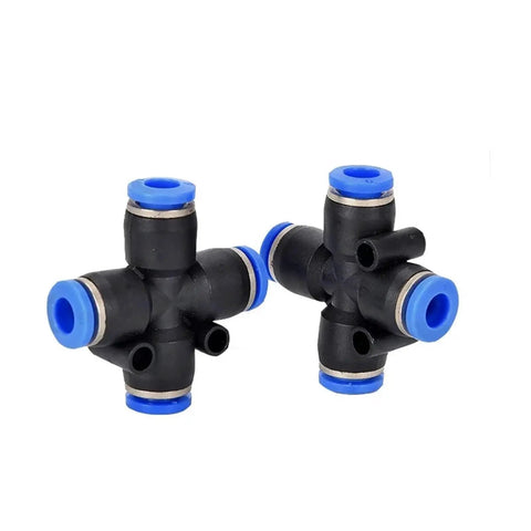 Top Shelf Pneumatic Push To Connect Fittings Kit featuring 62 Pieces Of 6mm OD Air Tube Pipe Connectors For Quick And Easy Tool Free Installation With Secure Sealing Structure And Smooth Release Rings Perfect For Any Garage Or Workshop Setup You Need, black 6mm fittings