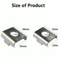 Diagram showing 10 Pack Bike Training Wheel Positioning Pieces 25mm And 23mm sizes with dimensions labeled for easy reference.