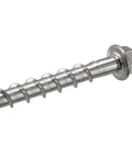 Kwik Hus-EZ Concrete And Masonry Screw Anchor 1/4-Inch x 1 7/8-Inch, Removable, ICC Approved, steel finish, side view