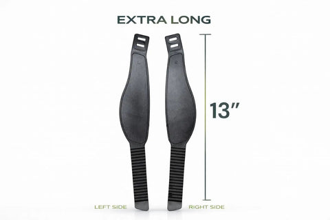 Ratchet Style Exercise Bike Pedal Straps 13.5 Inch Replacement Pair for Gym and Home Use, 2 Inch Wide, Extra Long