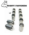 Acorn Lug Nuts For Trailers Half Inch Twenty Thread Stainless Steel 304 Electropolished Finish Rugged Durable Corrosion Resistant Wheel Nuts Set Ten Pack Mighty Fasteners