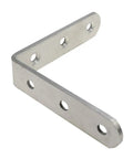 Badass Heavy Duty 304 Stainless Steel L Brackets 3 X 3 Inch Corner Braces Furniture Hardware Mounting Supports Four Pack Rust Proof Rig Built To Last Solid side view of L bracket with mounting holes