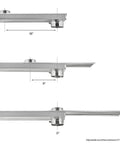 Genuine OEM Telescoping Dryer Vent Kit Stainless Steel, Adjustable To Eighteen Inches, shown at 0 to 18 inch settings.