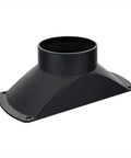 Rectangular Dust Hood For 4 Inch OD Attachment For Woodworking Dust Collection Hose And Fittings, ABS material, side view