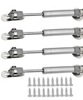 Heavy Duty Gas Strut Cabinet Hinge Lift Support Kit With Soft Open And Close Lid Buffer Telescopic Door Spring 6 Inch Length Stainless Steel