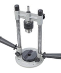 Pro Grade Drill Press Jig For Boss Level Precision In Vertical And 90 Degree Angled Boring Portable Attachment close-up view