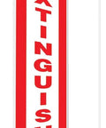 Fire Extinguisher Projection Sign 90D In High Impact Plastic 12x4 Inches With Pre Drilled Mounting Holes Durable Safety Sign