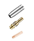 MB15 15AK MIG MAG Gas Shielded Welding Torch Accessories Kit 12 Piece 0.035 Inch Nozzle Diffuser shown with components