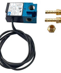 3 Port Boost Control Solenoid Valve Replacement For MAC 35A-AAA-DDBA-1BA with brass fittings and wiring for turbo vehicles