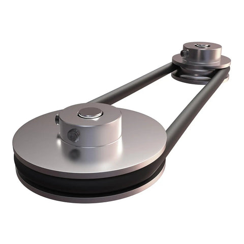 Heavy Duty Aluminum Alloy V Groove Pulley Single Groove Sheave With 7Mm Grub Screw Bore Fits 4 To 5Mm Pu Round Belt For Motor Shafts And Drilling Machines No Sweat Install Runs Dead Smooth, showing detailed pulley design.