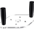 Premium Dual Handle Router Base Plate Compatible With DeWalt DWP611 And DCW600B Compact Routers, clear acrylic with two black handles.