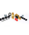 Front And Rear Suspension Bushing Kit For 2004 To 2018 Volkswagen Audi featuring black and gold bushings and hardware.