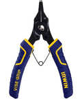 Front view of Convertible Snap Ring Pliers Six Point Five Inch With Four Interchangeable Tips For Internal And External Use ProTouch Grips