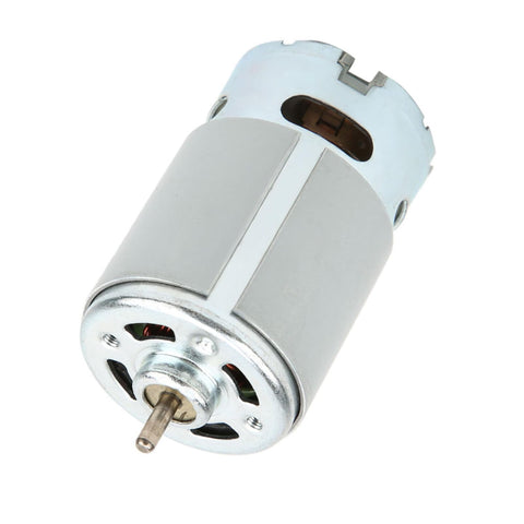 High Output RS-550 DC Electric Motor Packing 22000RPM Kicking Power For Hand Drills And Power Tools, showing silver metal casing.