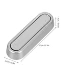 No Sweat Foldable Invisible Wall Hooks Zinc Alloy Storage Hangers 4 Pack close-up view of a sleek, silver foldable wall hook.