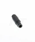 Medical Circular Push Pull Connector 1P 4 Pin Plug Gray 2 Pieces Self Locking EMI Shielding Vibration And Shock Resistant Plastic Front Mount Compatible With Lemo Redel P Series For Medical Electronics And Test Equipment, front view