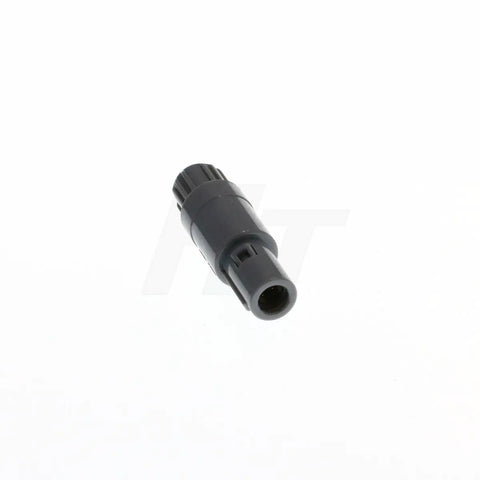 Medical Circular Push Pull Connector 1P 4 Pin Plug Gray 2 Pieces Self Locking EMI Shielding Vibration And Shock Resistant Plastic Front Mount Compatible With Lemo Redel P Series For Medical Electronics And Test Equipment, front view