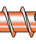Illustration of a Truss And Rafter Screw Kit 6 Inch Interior Wood Screws With Clear Zinc Orange Topcoat side view