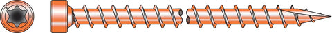 Illustration of a Truss And Rafter Screw Kit 6 Inch Interior Wood Screws With Clear Zinc Orange Topcoat side view