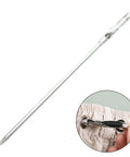 2X Drawstring Threader Aluminum Bodkin For Sewing And Crafting Quick Grip Threading Tool For Elastic Ribbons Cords Drawstrings And Needlework Easy DIY Accessory For Home Sewing And Craft Projects, aluminum bodkin tool shown with elastic casing use