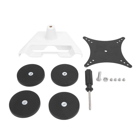 Beefy Magnetic Car Roof Mount Kit For Mini Internet Satellite Antenna With Stainless Steel Bracket And Four 100 Lb Magnets shown