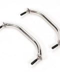 Rock Solid 9 Inch 304 Stainless Steel Grab Bar Set Smooth Polished handrails showing two sleek grab bars with mounting hardware.