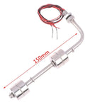 Stainless Steel Float Switch Liquid Level Sensor For Water Tanks And Pools, Adjustable 45 To 400 Mm Float Switch With Double Ball Design, Heavy Duty Liquid Level Monitor Sensor For Tanks, 150mm