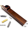 All In One Heavy Duty Spring Steel Anti Vibration Indexable Parting And Grooving Tool Holder With 16mm Shank MGEHR1616-3 and Inserts