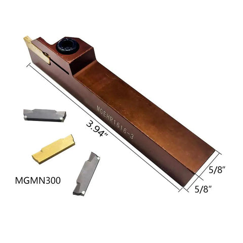 All In One Heavy Duty Spring Steel Anti Vibration Indexable Parting And Grooving Tool Holder With 16mm Shank MGEHR1616-3 and Inserts