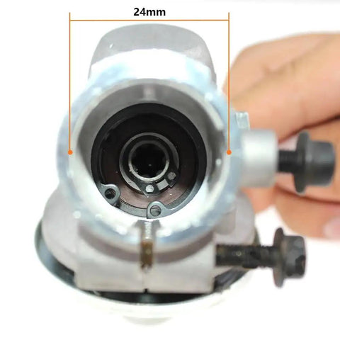 Close-up of Gear Box For Brush Cutter Fits BCZ260S TRZ230S EXZ2401S BC T3195 31001 showing 24mm drive tube, 7 tooth spline.