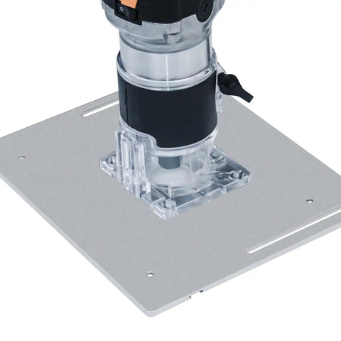 Tough As Nails Aluminum Router Table Insert Plate With Miter Gauge For Woodworking Benches and Table Saw Rigs with router.