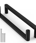 5 Pack 160mm Edge Black Hidden Drawer Cabinet Handle Aluminum Alloy Finger Edge Pull Concealed Back Mount Dresser Hardware