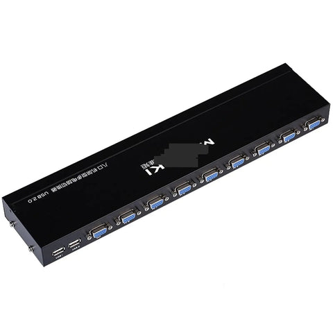 8 Port KVM Switch VGA USB Connectivity Rack Mount Console Manual Override Wired Remote Extender For Multi PC Setup No Fuss Rack Ready Tech Gear