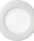 Top view of white 4 Inch LED Recessed Downlight Wafer Slim Ultra Thin 5 In 1 Color Temperature 120V Matte White Flat Trim 90CRI