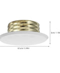 Slick White Iron Fire Sprinkler Covers 2 Pack Discreet Ceiling Plates size 3.34x3.34x1.18 inch in white and gold finish.